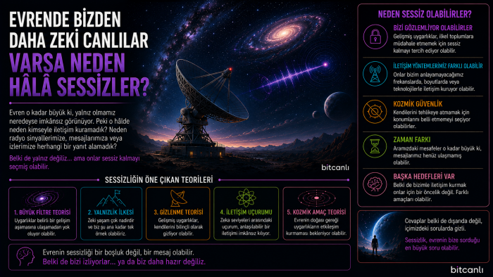 Evrende Bizden Daha Zeki Canlılar Varsa Neden Hâlâ Sessizler?